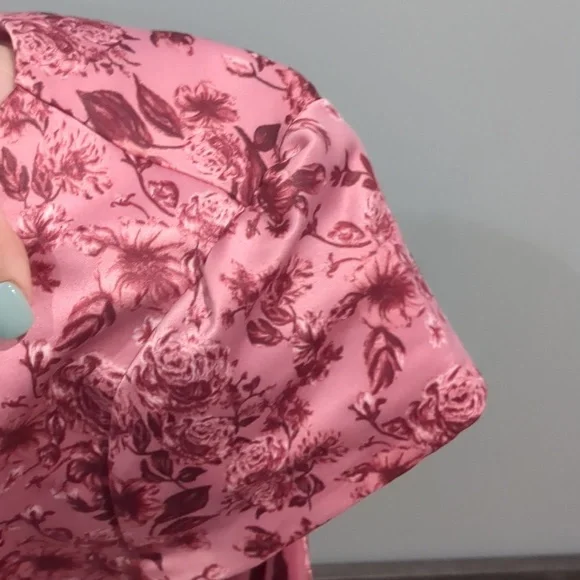 Gal Meets Glam Elle Dress in Pink Rose floral Size 20 - Picture 9 of 10